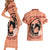 Personalized Kentucky Horse Racing Couples Matching Short Sleeve Bodycon Dress and Hawaiian Shirt Beauty and The Horse Orange Version LT01