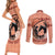 Personalized Kentucky Horse Racing Couples Matching Short Sleeve Bodycon Dress and Long Sleeve Button Shirt Beauty and The Horse Orange Version LT01