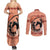Personalized Kentucky Horse Racing Couples Matching Summer Maxi Dress and Long Sleeve Button Shirt Beauty and The Horse Orange Version LT01