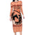 Personalized Kentucky Horse Racing Family Matching Long Sleeve Bodycon Dress and Hawaiian Shirt Beauty and The Horse Orange Version LT01