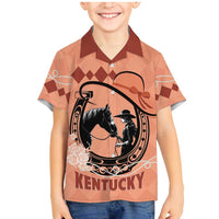 Personalized Kentucky Horse Racing Family Matching Mermaid Dress and Hawaiian Shirt Beauty and The Horse Orange Version LT01