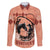 Personalized Kentucky Horse Racing Family Matching Off The Shoulder Long Sleeve Dress and Hawaiian Shirt Beauty and The Horse Orange Version LT01