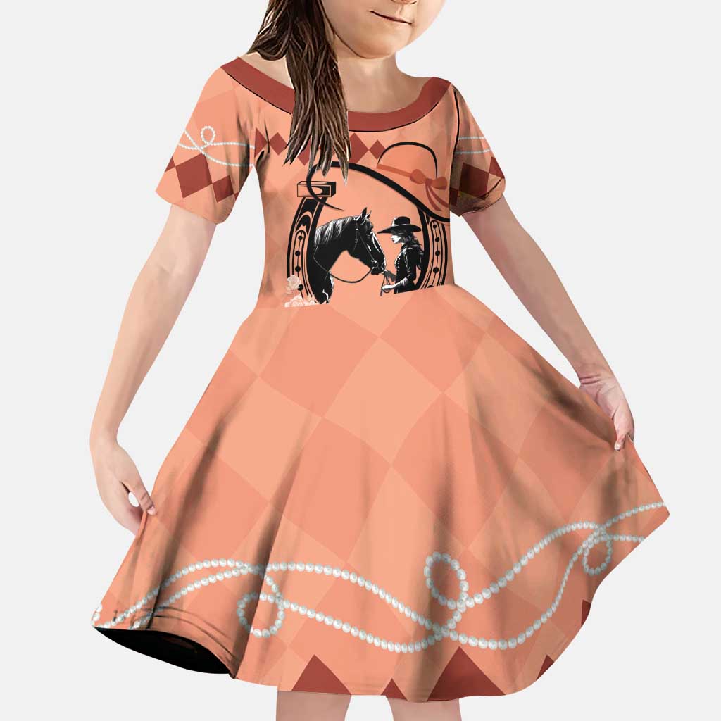 Personalized Kentucky Horse Racing Family Matching Puletasi and Hawaiian Shirt Beauty and The Horse Orange Version LT01