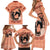 Personalized Kentucky Horse Racing Family Matching Short Sleeve Bodycon Dress and Hawaiian Shirt Beauty and The Horse Orange Version LT01