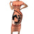 Personalized Kentucky Horse Racing Family Matching Short Sleeve Bodycon Dress and Hawaiian Shirt Beauty and The Horse Orange Version LT01