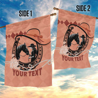 Personalized Kentucky Horse Racing Garden Flag Beauty and The Horse Orange Version LT01