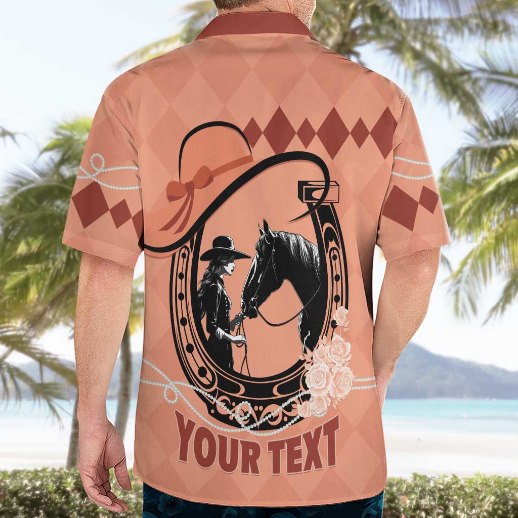 Personalized Kentucky Horse Racing Hawaiian Shirt Beauty and The Horse Orange Version LT01