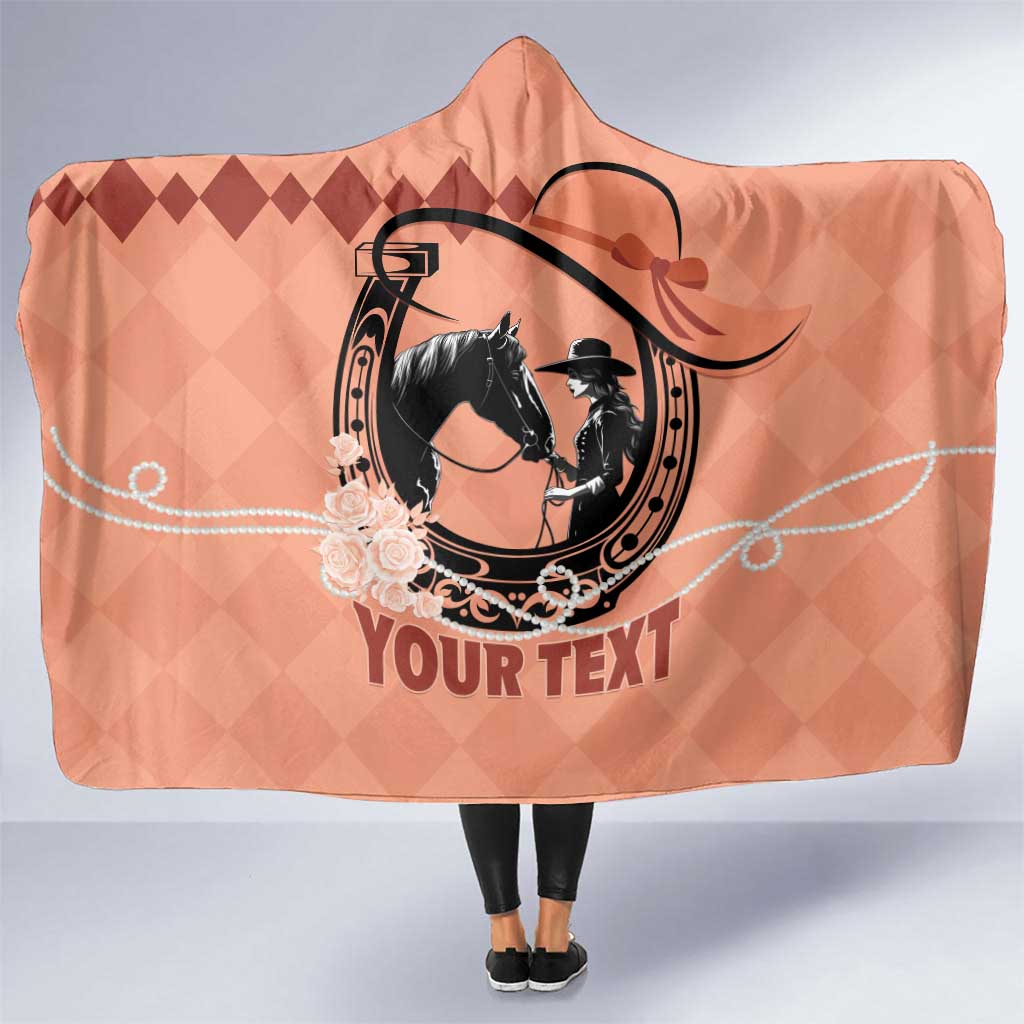 Personalized Kentucky Horse Racing 2024 Hooded Blanket Beauty and The Horse Orange Version