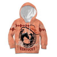 Personalized Kentucky Horse Racing Kid Hoodie Beauty and The Horse Orange Version LT01