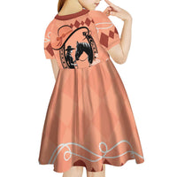 Personalized Kentucky Horse Racing Kid Short Sleeve Dress Beauty and The Horse Orange Version LT01