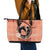 Personalized Kentucky Horse Racing Leather Tote Bag Beauty and The Horse Orange Version LT01