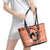 Personalized Kentucky Horse Racing Leather Tote Bag Beauty and The Horse Orange Version LT01