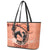 Personalized Kentucky Horse Racing Leather Tote Bag Beauty and The Horse Orange Version LT01