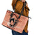Personalized Kentucky Horse Racing Leather Tote Bag Beauty and The Horse Orange Version LT01