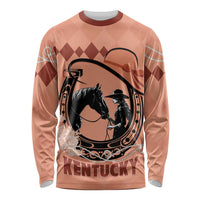 Personalized Kentucky Horse Racing Long Sleeve Shirt Beauty and The Horse Orange Version LT01