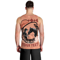 Personalized Kentucky Horse Racing Men Tank Top Beauty and The Horse Orange Version LT01