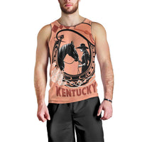 Personalized Kentucky Horse Racing Men Tank Top Beauty and The Horse Orange Version LT01