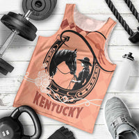 Personalized Kentucky Horse Racing Men Tank Top Beauty and The Horse Orange Version LT01