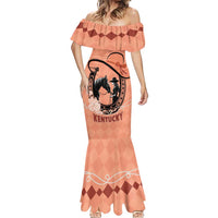 Personalized Kentucky Horse Racing Mermaid Dress Beauty and The Horse Orange Version LT01