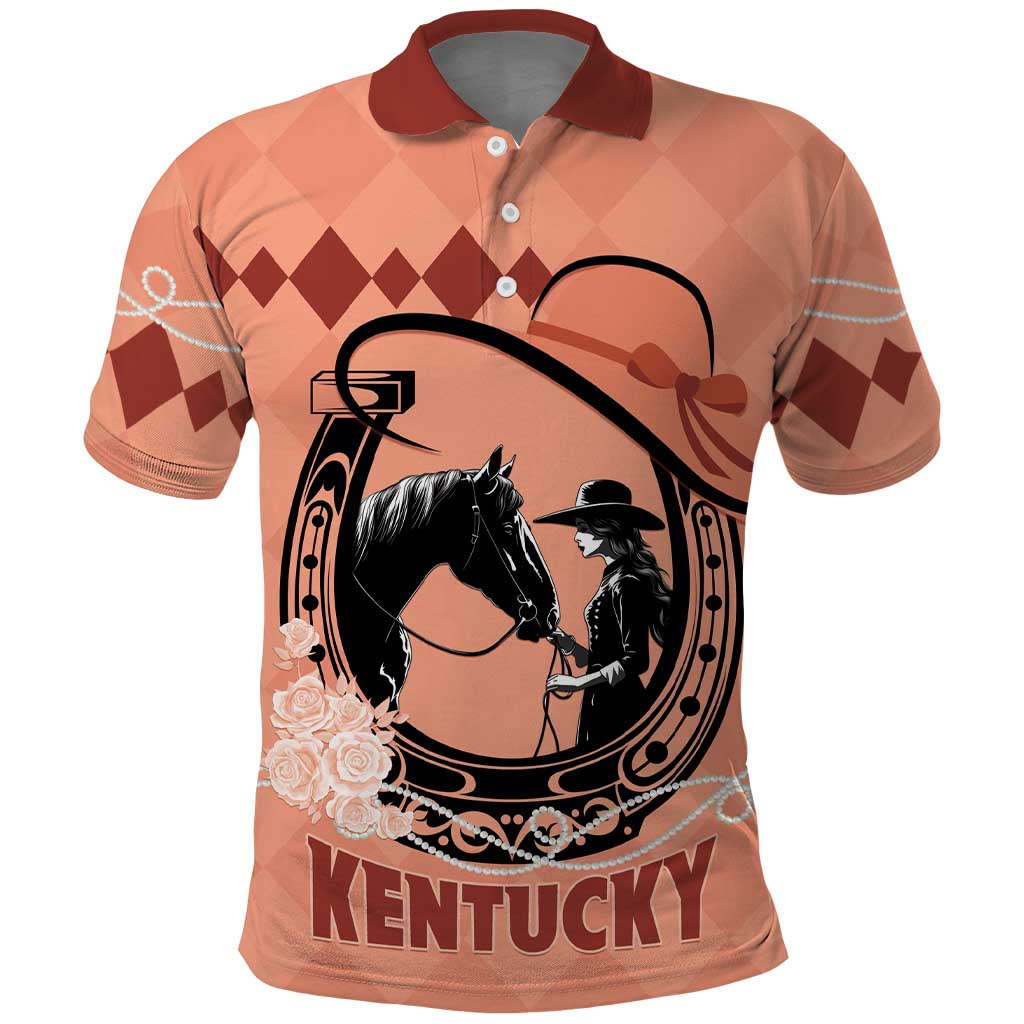 Personalized Kentucky Horse Racing Polo Shirt Beauty and The Horse Orange Version LT01