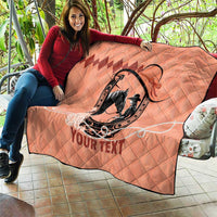 Personalized Kentucky Horse Racing Quilt Beauty and The Horse Orange Version LT01