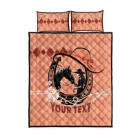 Personalized Kentucky Horse Racing Quilt Bed Set Beauty and The Horse Orange Version LT01