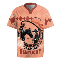 Personalized Kentucky Horse Racing Rugby Jersey Beauty and The Horse Orange Version LT01