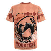 Personalized Kentucky Horse Racing Rugby Jersey Beauty and The Horse Orange Version LT01