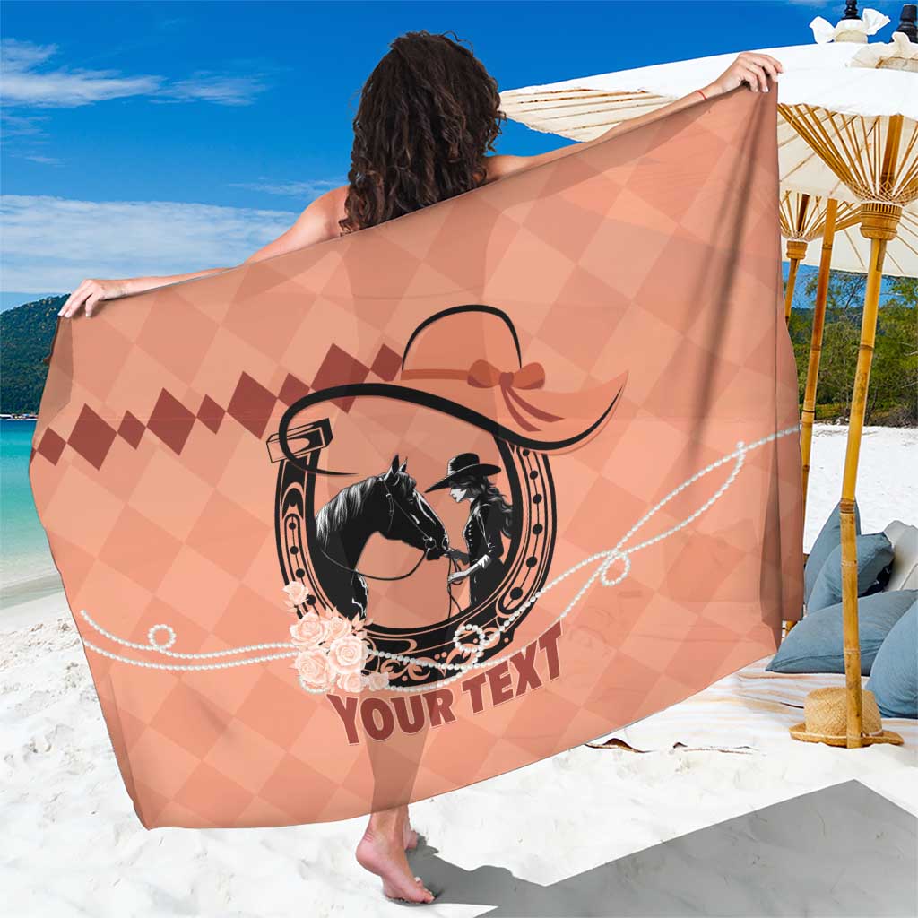 Personalized Kentucky Horse Racing Sarong Beauty and The Horse Orange Version LT01