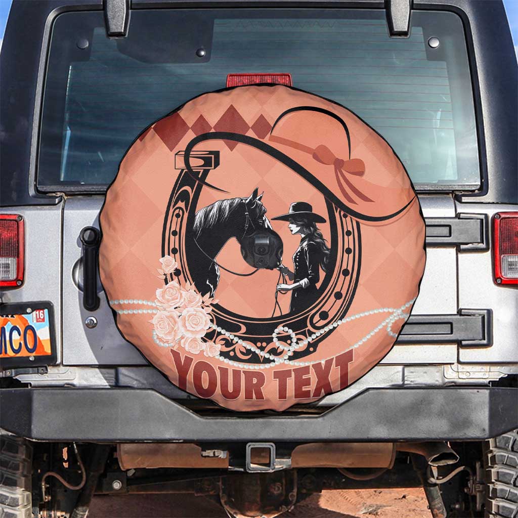 Personalized Kentucky Horse Racing Spare Tire Cover Beauty and The Horse Orange Version LT01