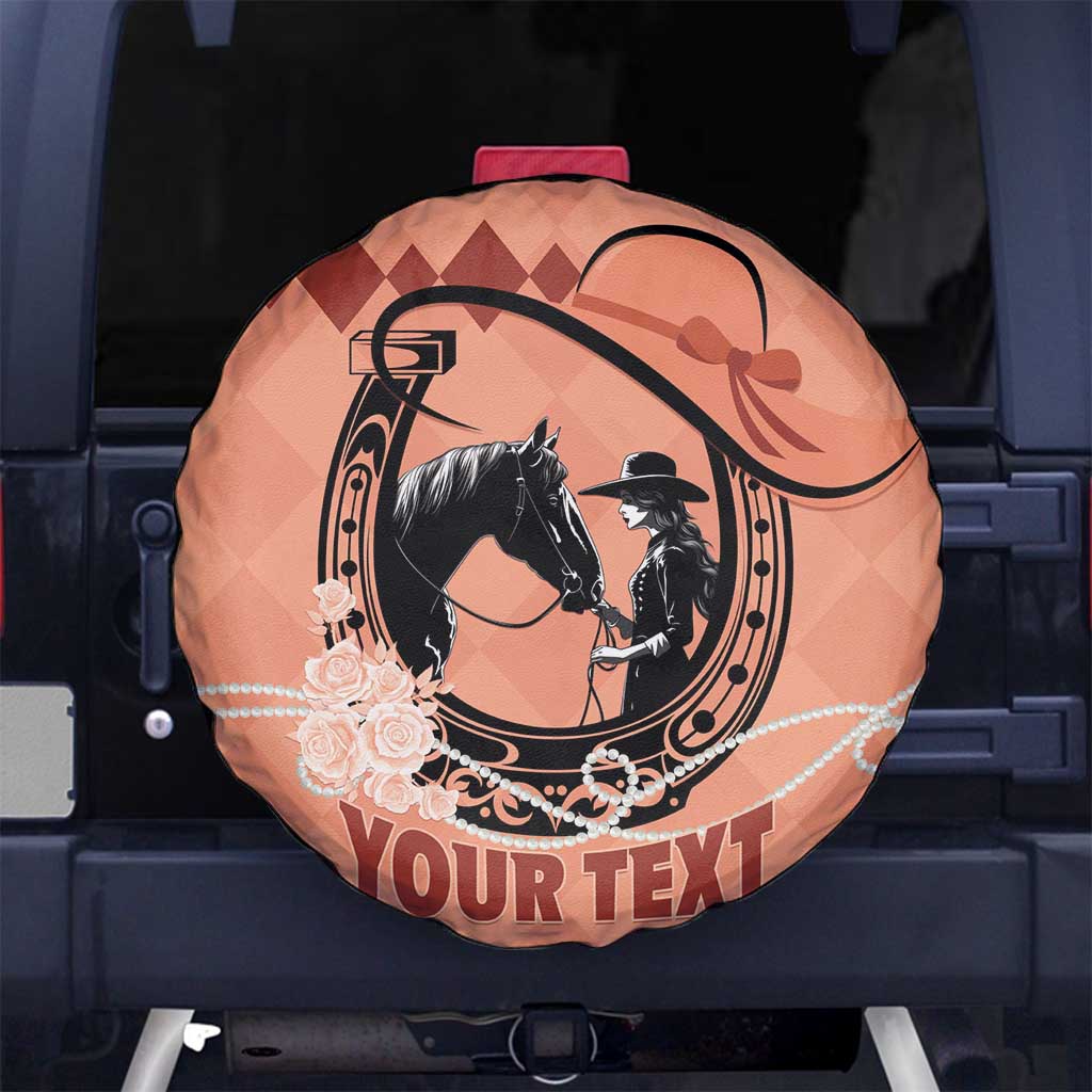 Personalized Kentucky Horse Racing Spare Tire Cover Beauty and The Horse Orange Version LT01