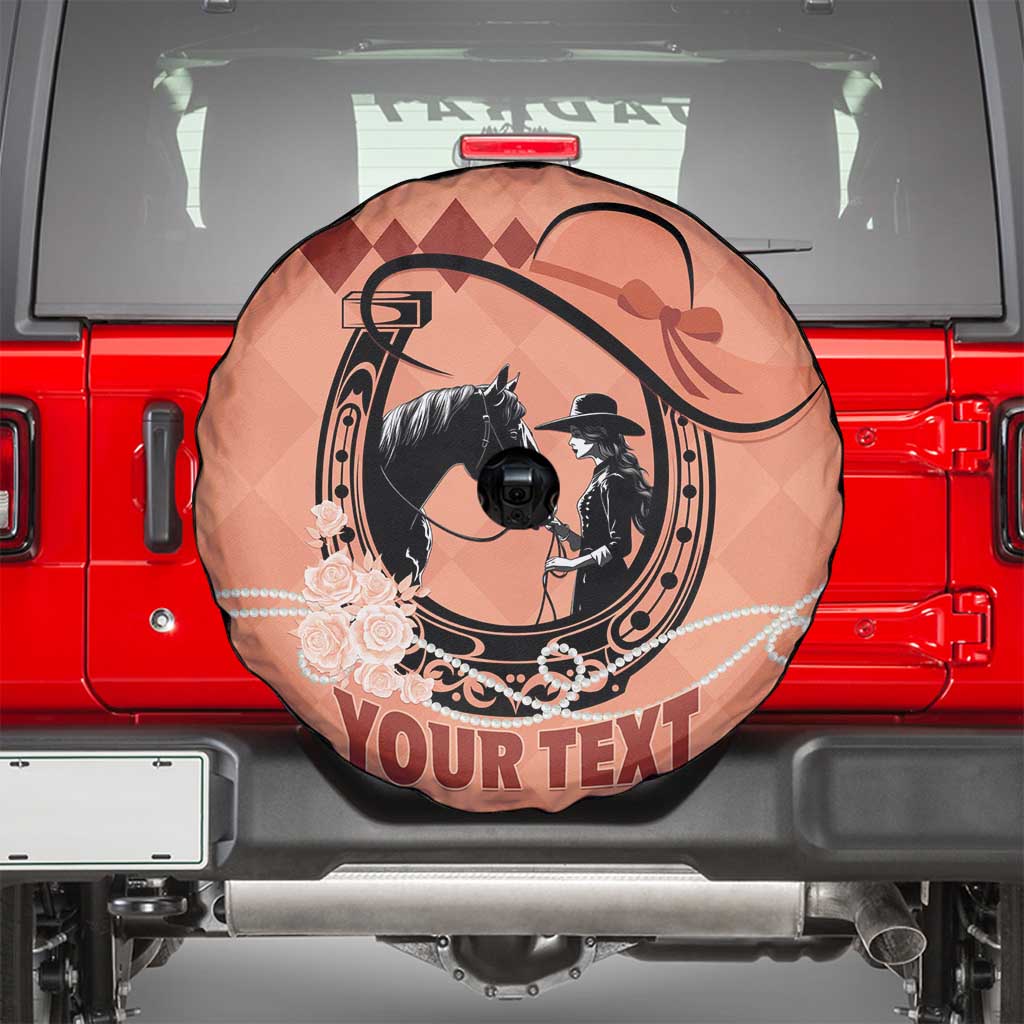 Personalized Kentucky Horse Racing Spare Tire Cover Beauty and The Horse Orange Version LT01