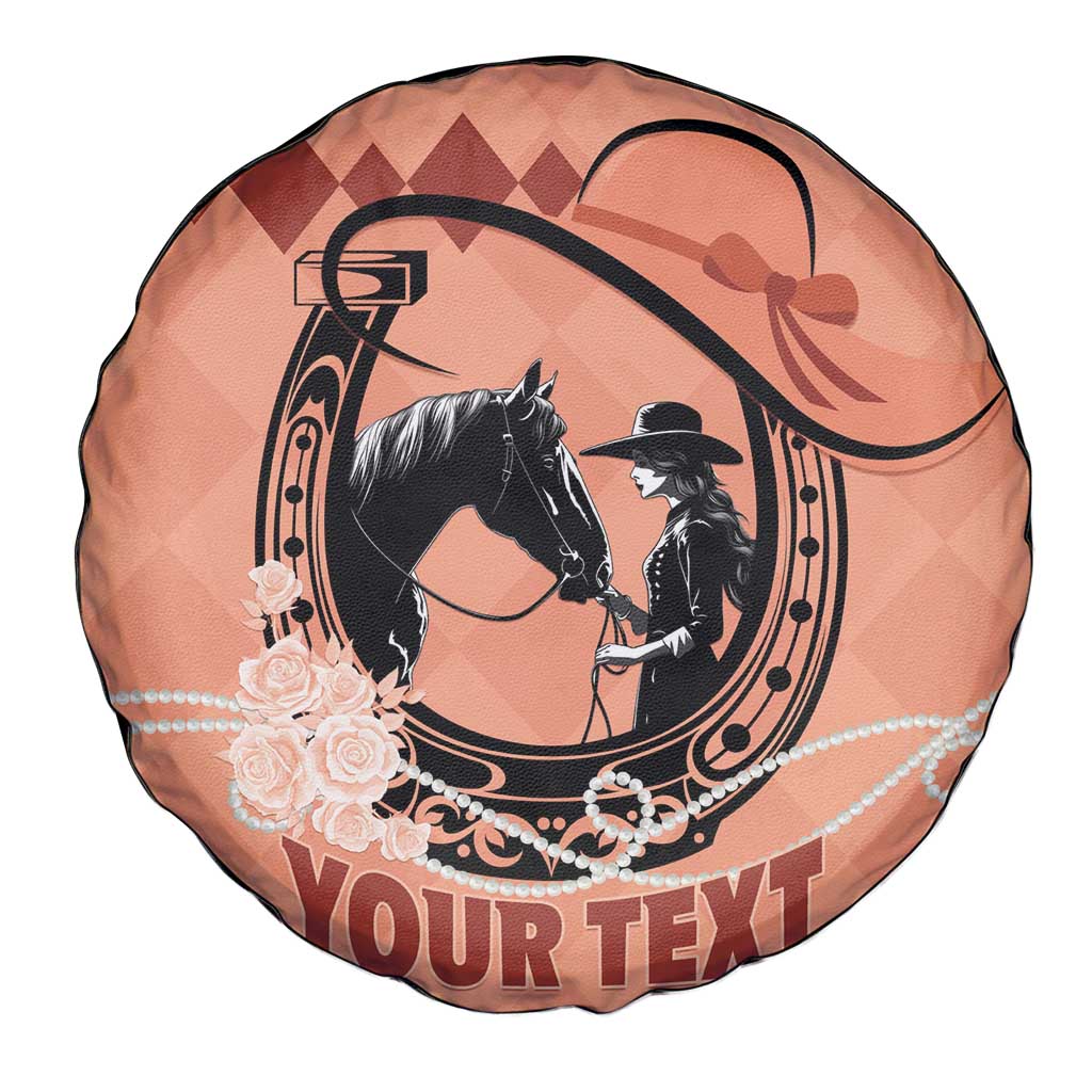 Personalized Kentucky Horse Racing Spare Tire Cover Beauty and The Horse Orange Version LT01