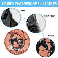 Personalized Kentucky Horse Racing Spare Tire Cover Beauty and The Horse Orange Version LT01