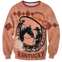 Personalized Kentucky Horse Racing Sweatshirt Beauty and The Horse Orange Version LT01