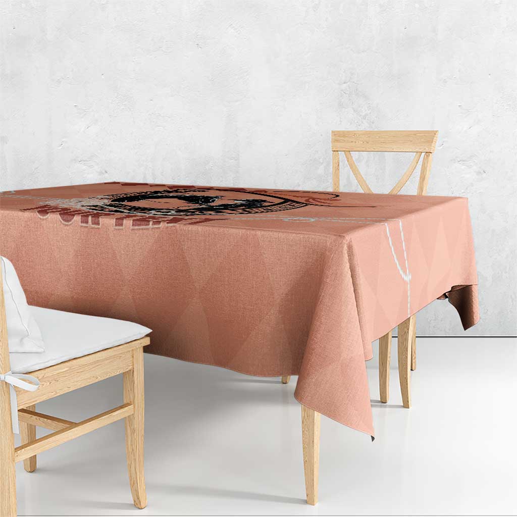 Personalized Kentucky Horse Racing Tablecloth Beauty and The Horse Orange Version LT01