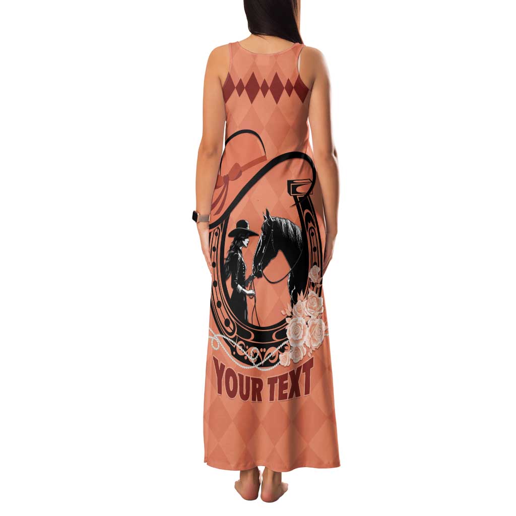 Personalized Kentucky Horse Racing Tank Maxi Dress Beauty and The Horse Orange Version LT01