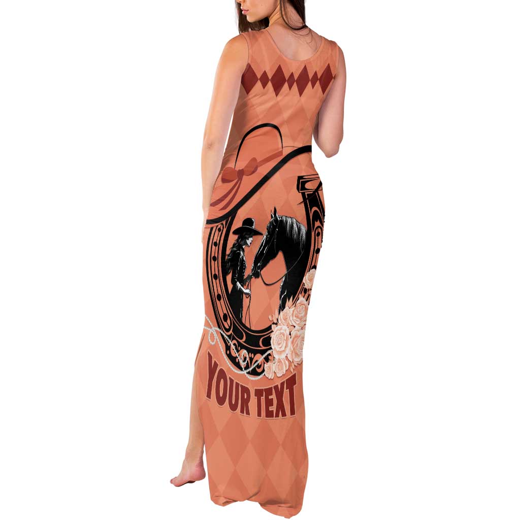 Personalized Kentucky Horse Racing Tank Maxi Dress Beauty and The Horse Orange Version LT01