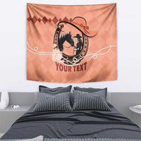 Personalized Kentucky Horse Racing Tapestry Beauty and The Horse Orange Version LT01