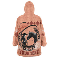 Personalized Kentucky Horse Racing Wearable Blanket Hoodie Beauty and The Horse Orange Version LT01