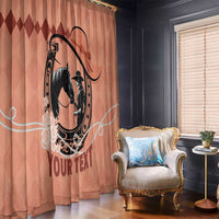 Personalized Kentucky Horse Racing Window Curtain Beauty and The Horse Orange Version LT01