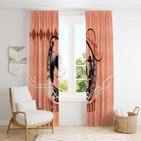 Personalized Kentucky Horse Racing Window Curtain Beauty and The Horse Orange Version LT01