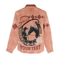 Personalized Kentucky Horse Racing Women Casual Shirt Beauty and The Horse Orange Version LT01