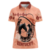 Personalized Kentucky Horse Racing Women Polo Shirt Beauty and The Horse Orange Version LT01