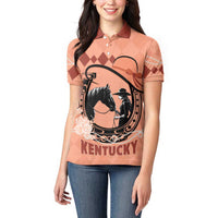 Personalized Kentucky Horse Racing Women Polo Shirt Beauty and The Horse Orange Version LT01