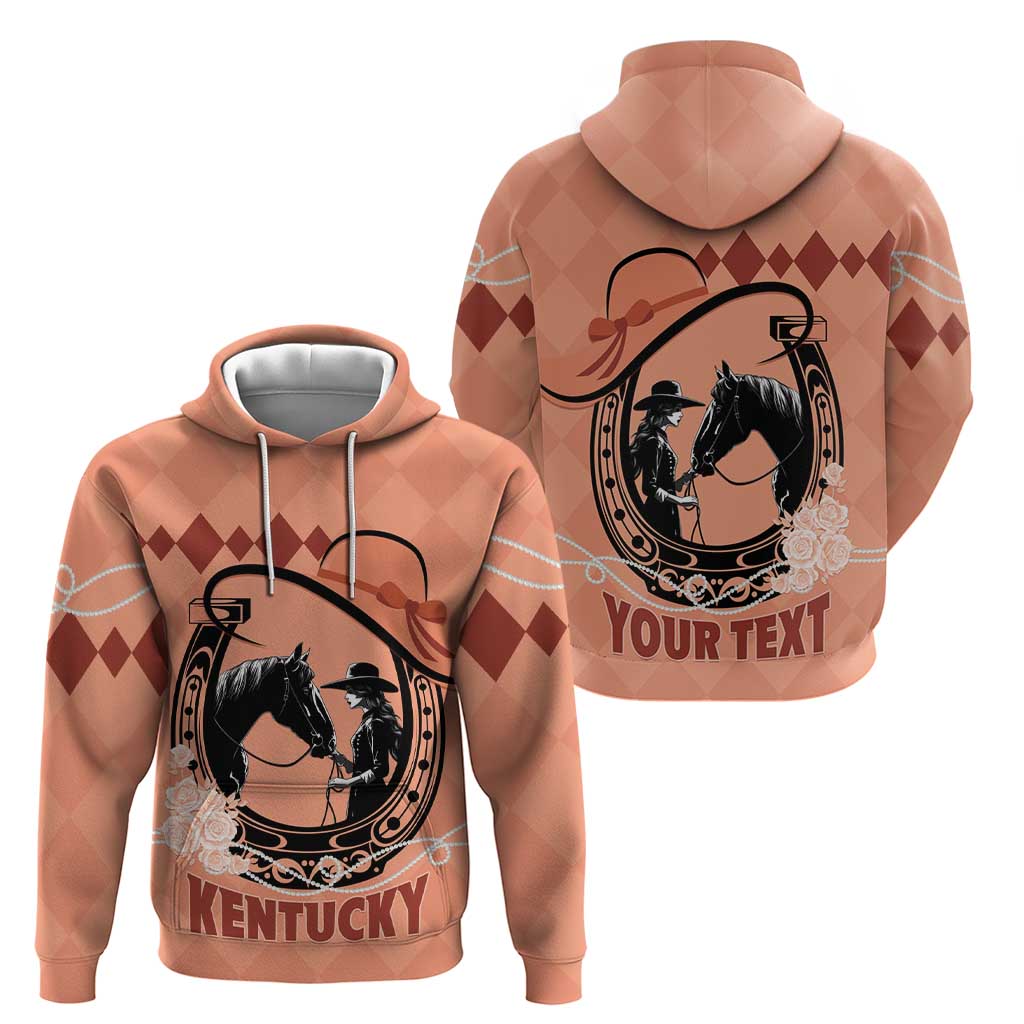 Personalized Kentucky Horse Racing Zip Hoodie Beauty and The Horse Orange Version LT01