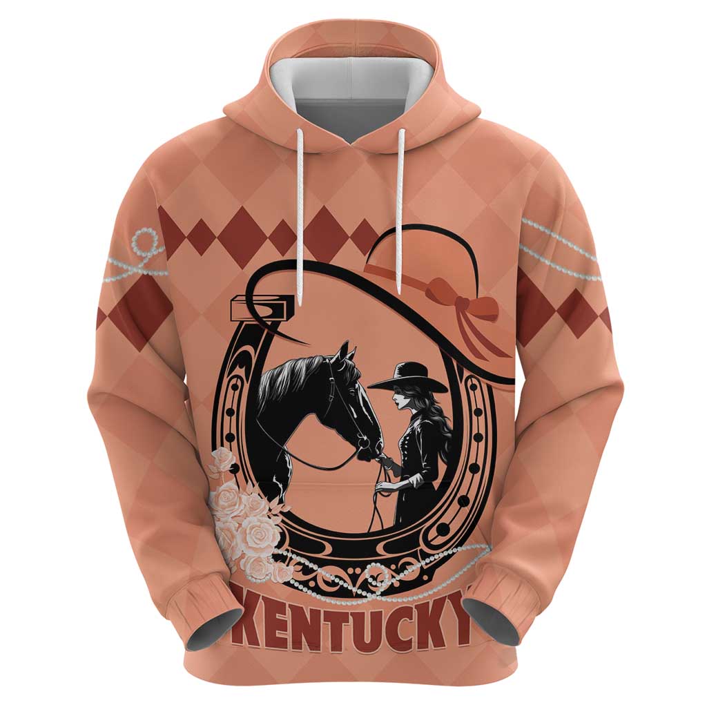 Personalized Kentucky Horse Racing Zip Hoodie Beauty and The Horse Orange Version LT01