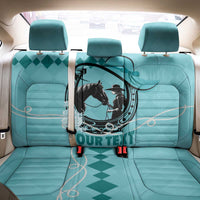 Personalized Kentucky Horse Racing Back Car Seat Cover Beauty and The Horse Teal Version LT01