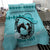 Personalized Kentucky Horse Racing Bedding Set Beauty and The Horse Teal Version LT01