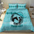 Personalized Kentucky Horse Racing Bedding Set Beauty and The Horse Teal Version LT01